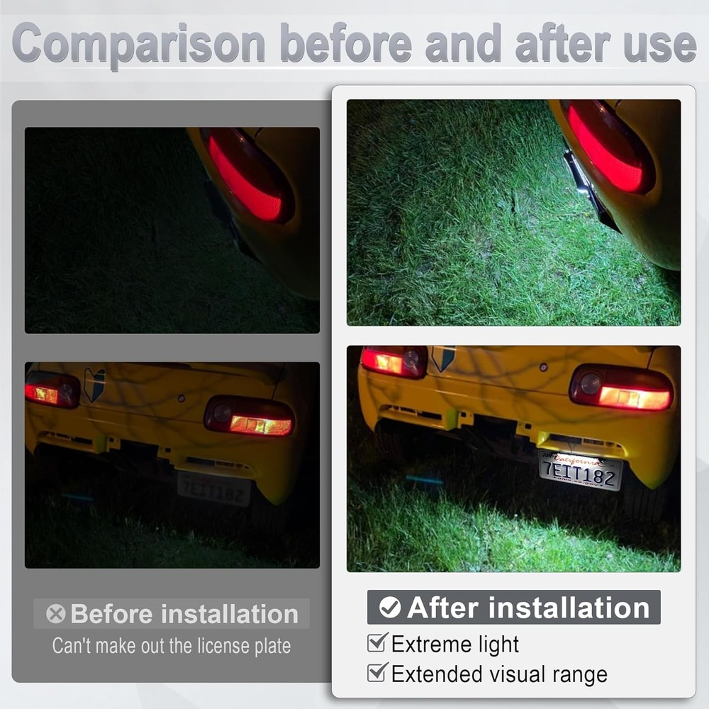 License Plate LED Light, Extremely Bright Assembly for Trailer UTV ATV Truck