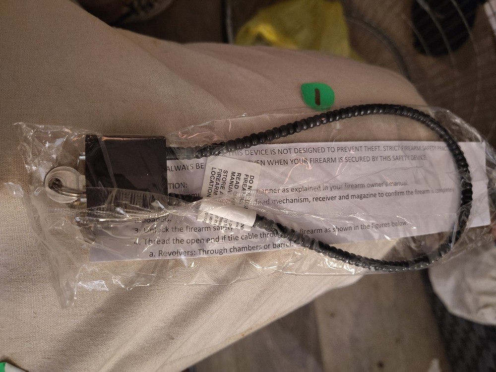 Cable Lock For Gun