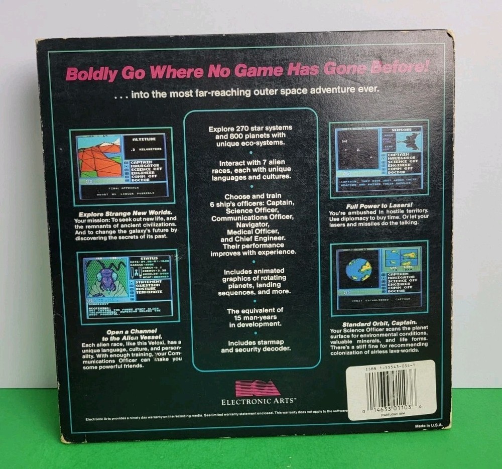 1986 Starflight PC Computer Game by Electronic Arts, IBM & Tandy