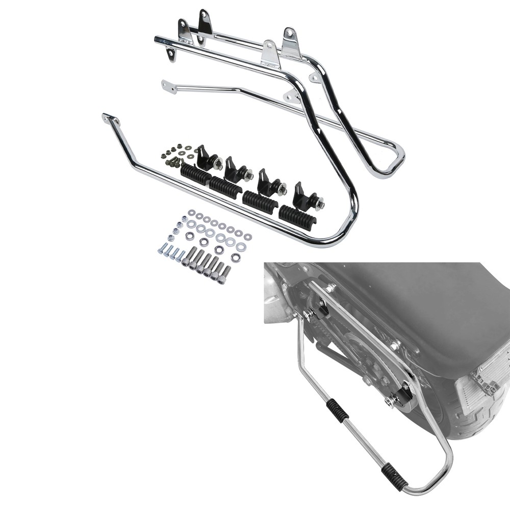 Saddlebag Saddle bag Conversion Brackets Set w/ Hardware For Harley Softail