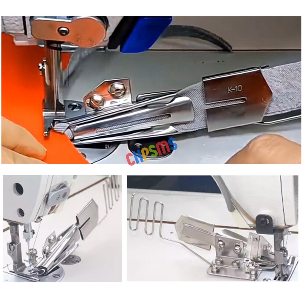 Adjustable Double Folder Right Angle Bias Binder FOR Single Needle Lockstitch