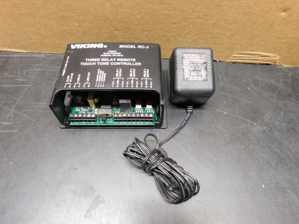VIKING RC-3 Three Relay Remote Touch Tone Controller w/ AC Adapter