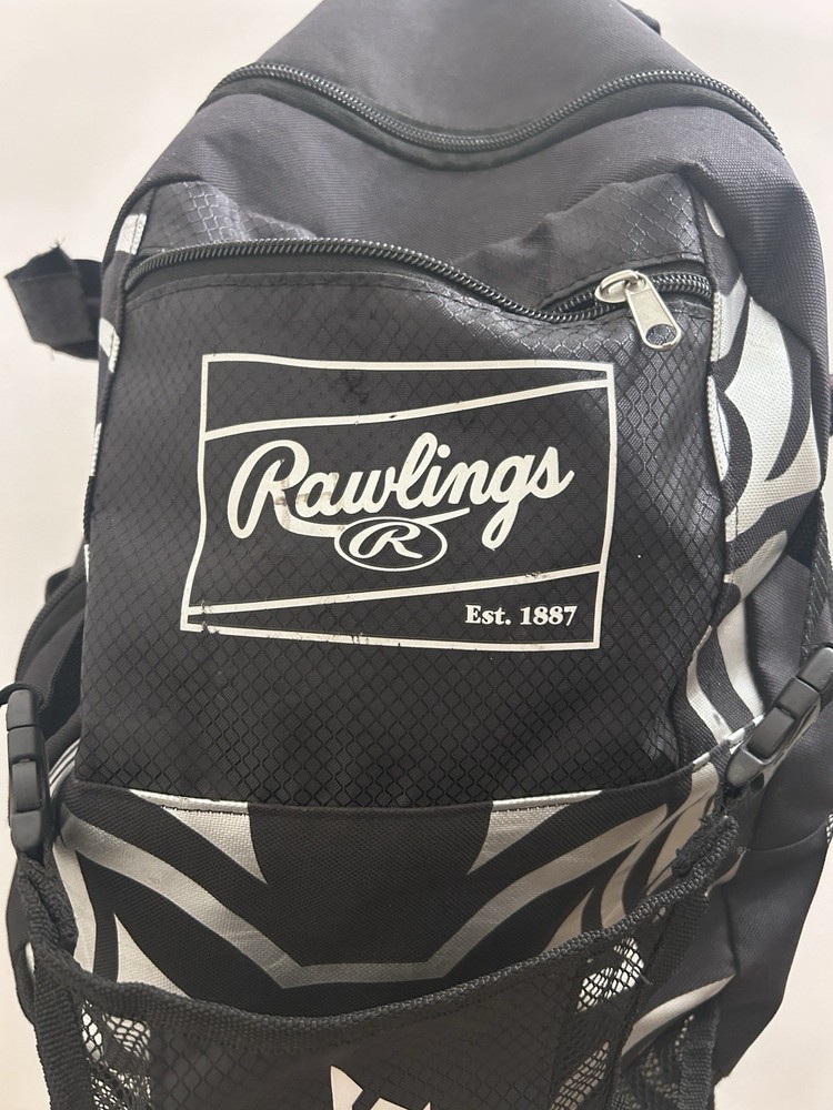 Rawlings Savage Baseball Equipment Backpack Black Polyester Bat Compartment