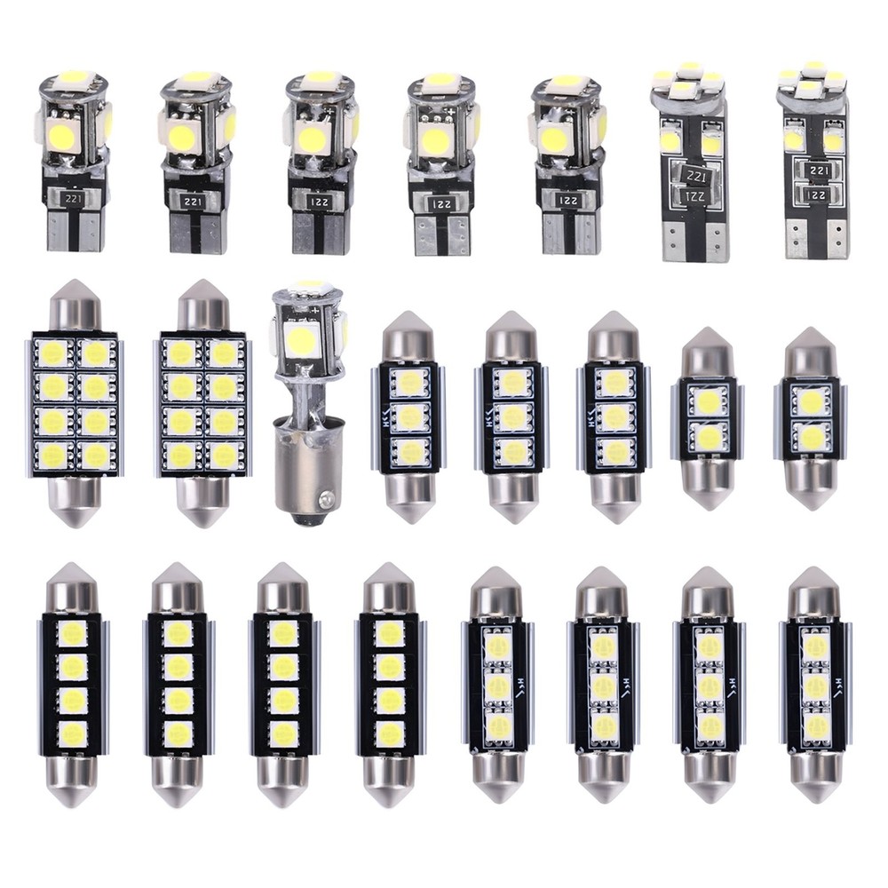 23x LED Car Interior Inside Light Dome Trunk Map License Plate Lamp Canbus Bulbs