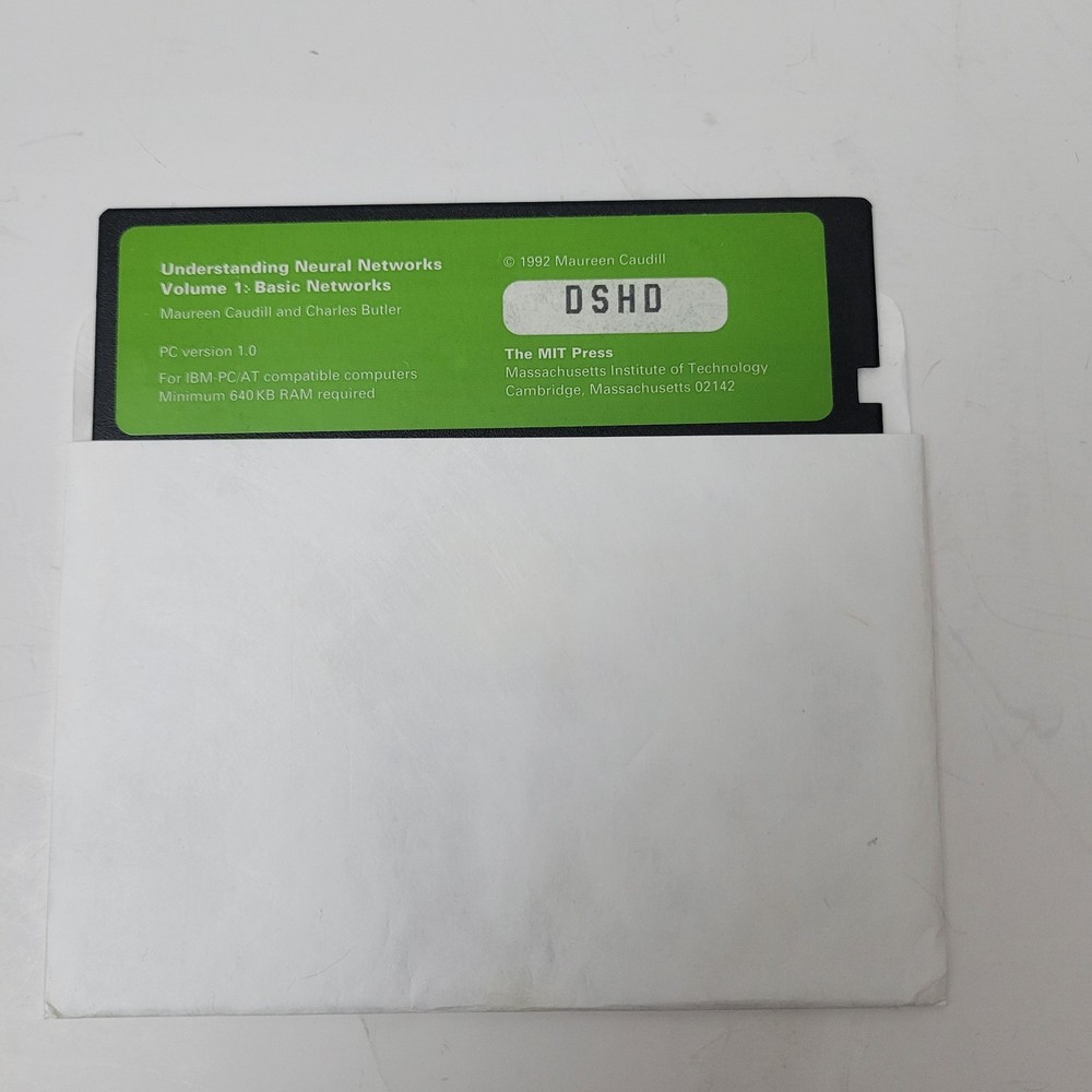 Understanding Neural Networks Vol 1 Basic Networks MIT Press 5.25" Floppy Disk