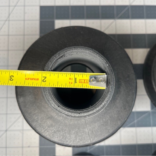 2" Cam Lock (A) x 4" Hose Barb (E) Polypropylene Fittings.