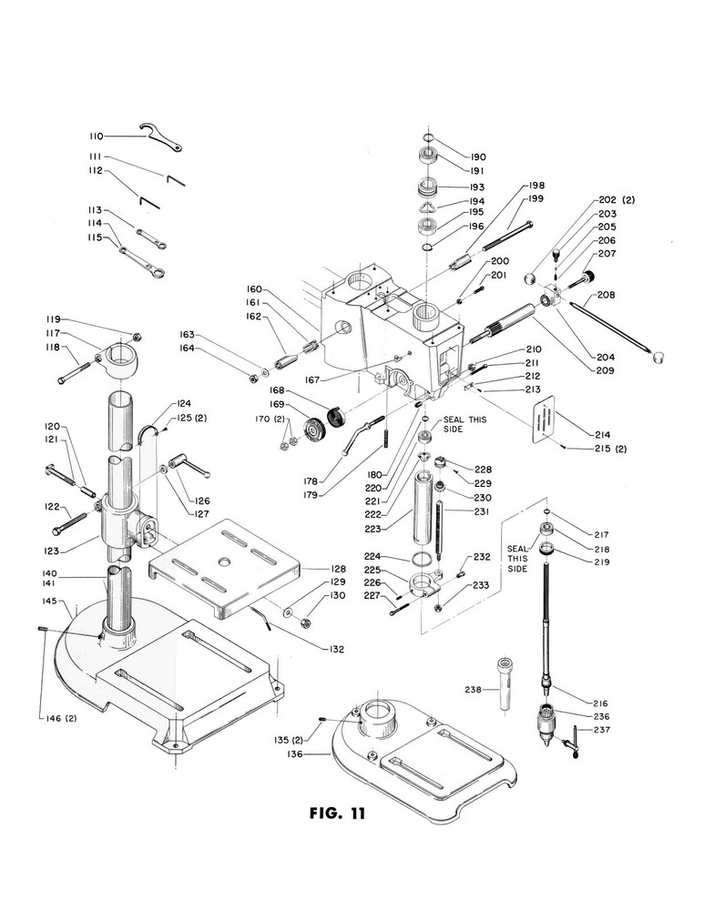 Rockwell Delta VS6 15" Variable Speed Drill Press Operator & Parts Manual #1915