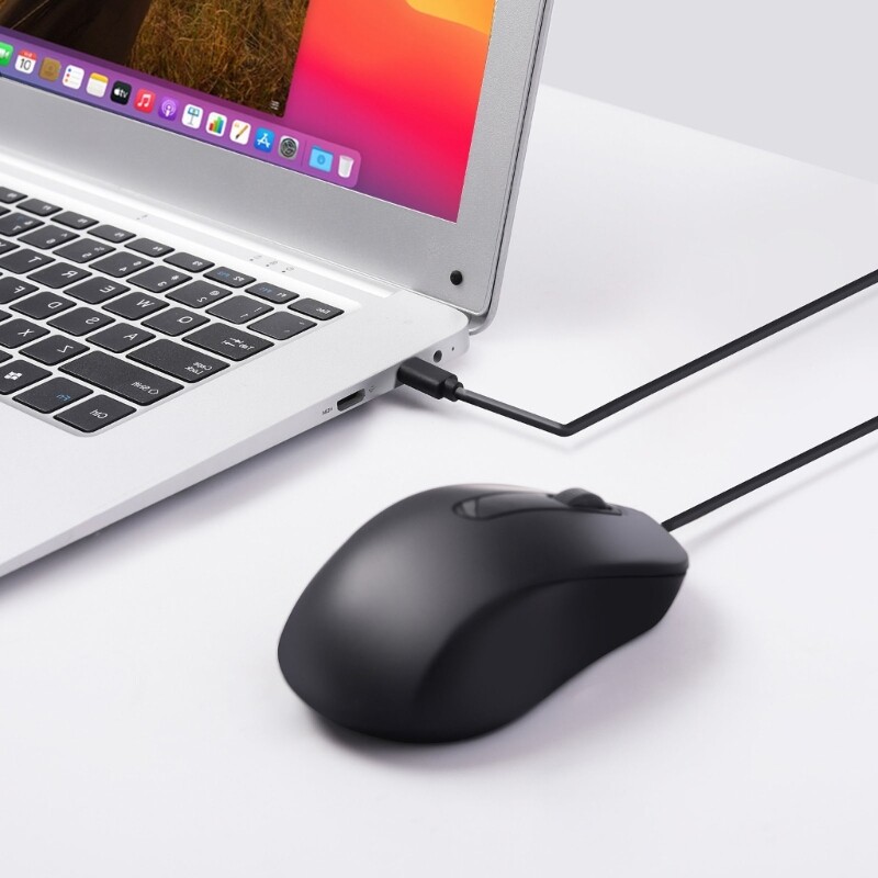 Type C Mouse Ergonomic USB C Mice 3 Buttons 1000DPI, Gaming and Office Use