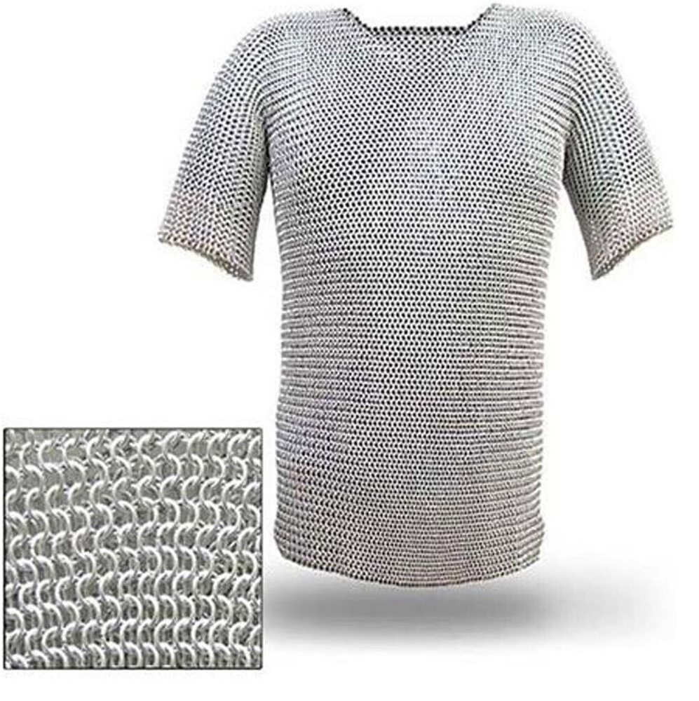 “Medieval Chainmail Haubergeon – Butted Chain Mail Armor Shirt”