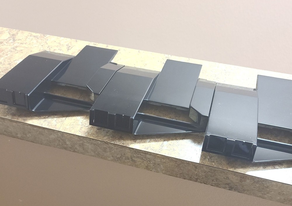 (AP) AUTOMATIC PRODUCTS SNACK MACHINE plastic chip shelf fronts - qty. 5