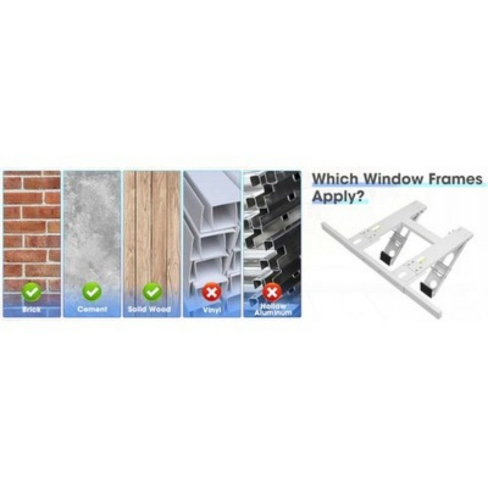 No Drilling Air Conditioner Support Bracket Window AC Bracket Stand Adjustable