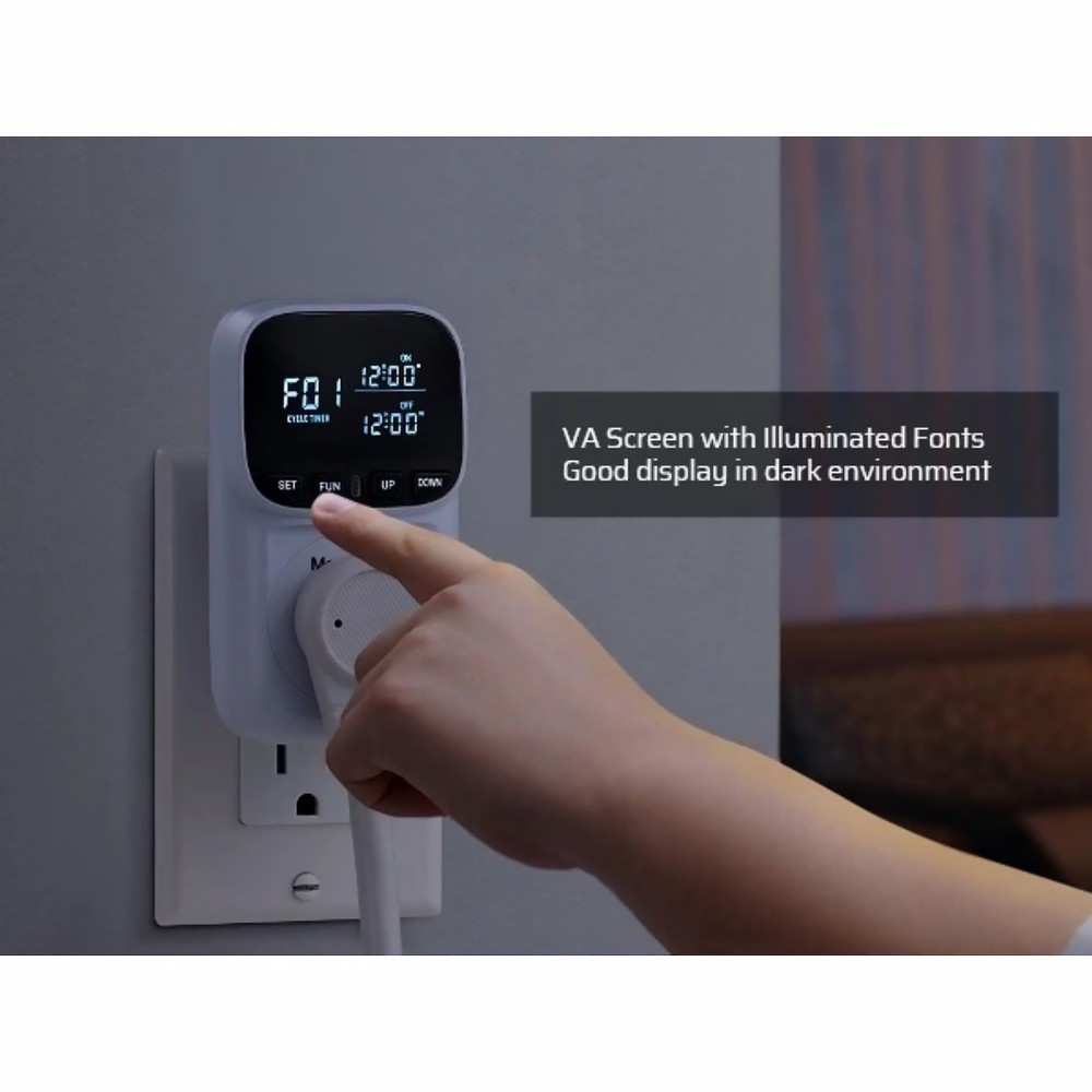 Temperature Controller Plug Digital Thermostat With Timer Functions 16A 1800W
