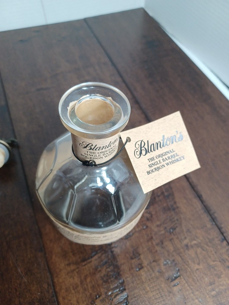 Blantons Bourbon Empty Bottle with Stopper (Letter O)