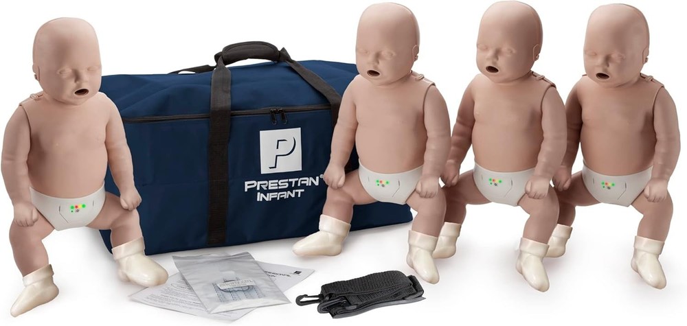 4-Pack  Infant CPR Manikin WITH Feedback, Compression Rate MEDIUM TONE, PRESTAN