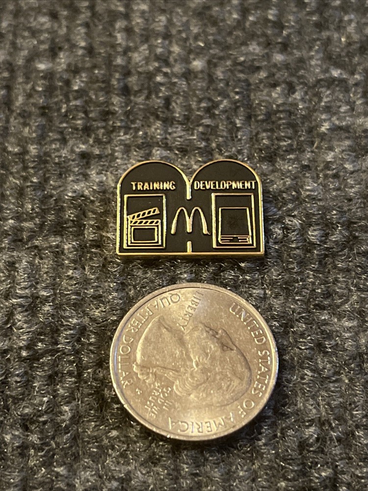 Vintage McDonald’s Training Development Videos Employee Lapel Hat Pin