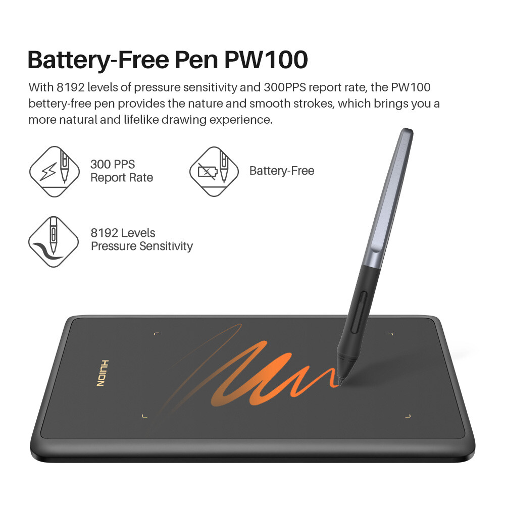HUION H420X OSU Graphics Drawing Tablet support Chromebook,Mac,Win and Android