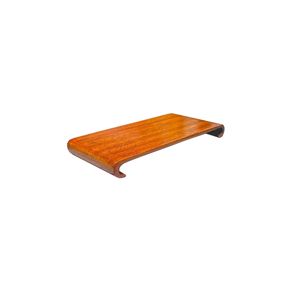6.25" Light Brown Wood Scroll Leg Rectangular Display Stand Riser Easel ws4055C