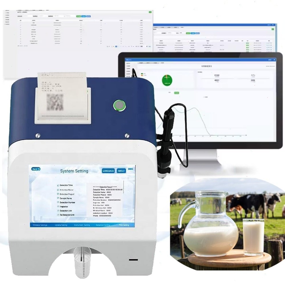 Dairy Composition Analyzer with Touch Screen 11 Test Items Built-in Printer