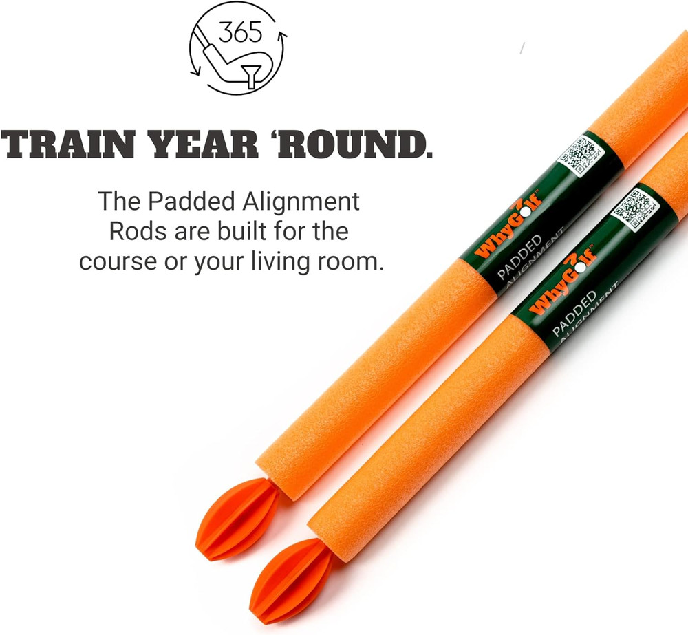 Padded Golf Alignment Rods - Golf Alignment Sticks with Protective Padding, Crea