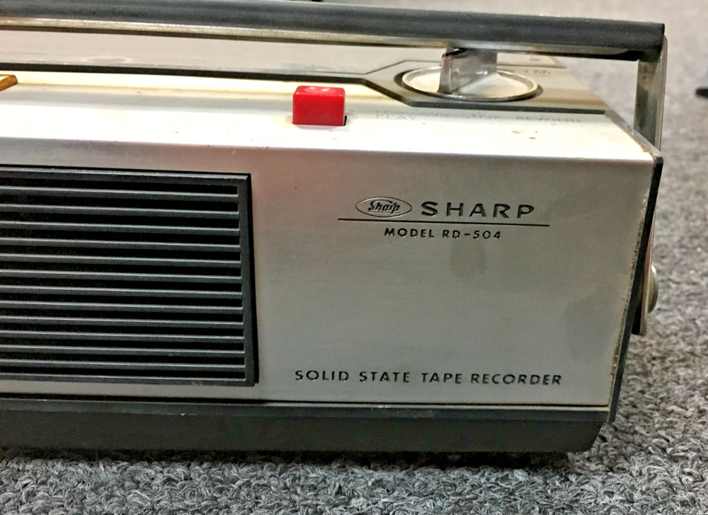 Sharp Cassette Tape Recorder Solid State RD-504, JAPAN, UNTESTED