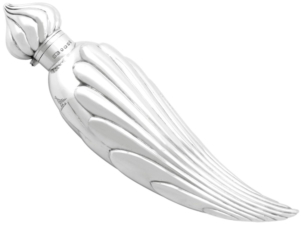 Antique Victorian Sterling Silver Scent Flask (1889)