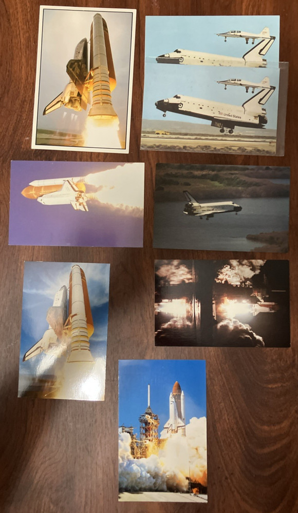 8 NASA COLLECTORS CHALLENGER SPACE SHUTTLE POSTCARDs
