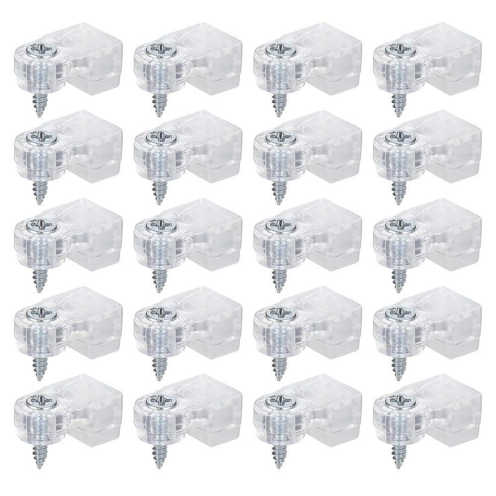 20 Pcs Glass Retainer Clips for Windows, Doors, Cabinets, and Mirrors