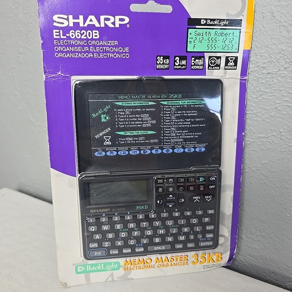 Sharp EL-6620B Vintage Electronic Organizer NIB