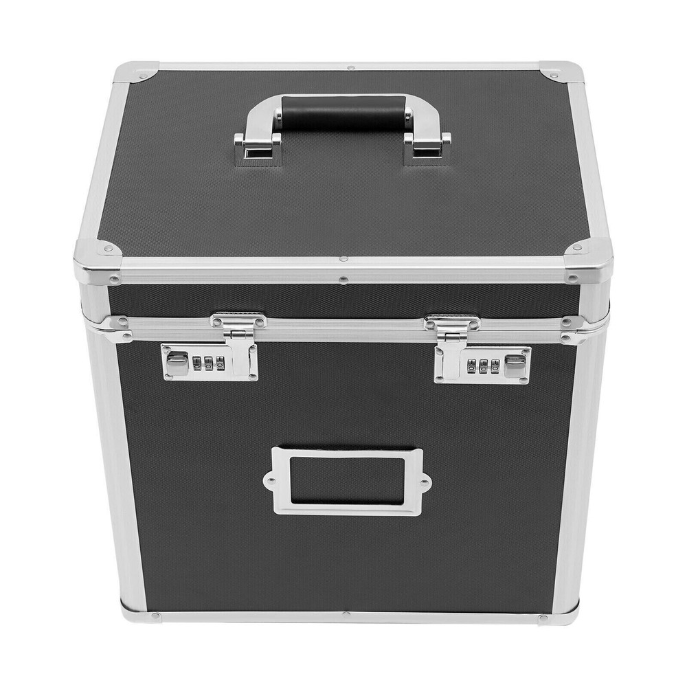 Portable Locking File Organizer Box for Home & Office Storage