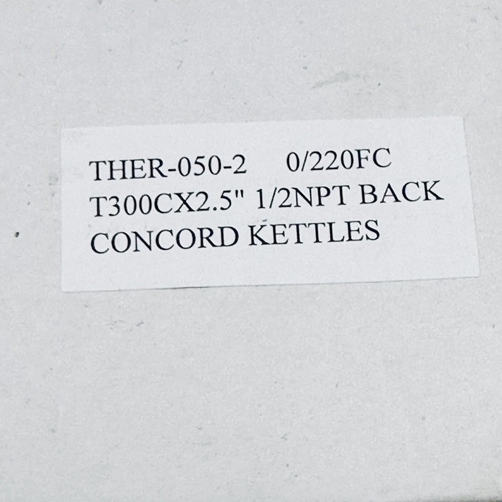 CONCORD KETTLES THERMOMETER 1/2 NPT THREAD POT