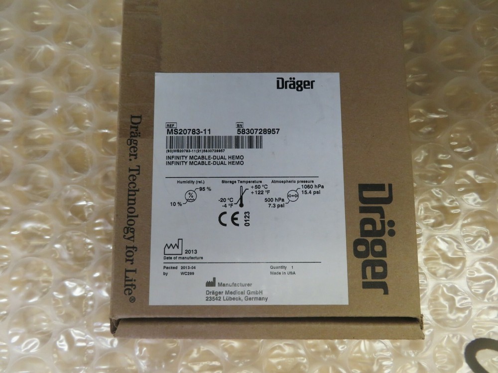 Drager MS20783 MCable Dual HEMO MS20783-12 #17375