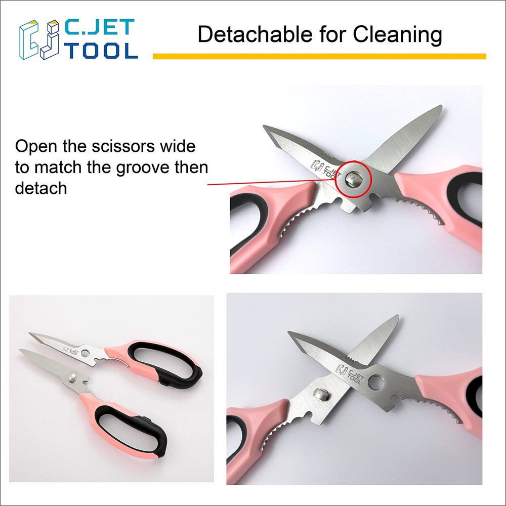 8" Scissors All Purpose Heavy Duty Multipurpose Utility Scissors For Cardboard C
