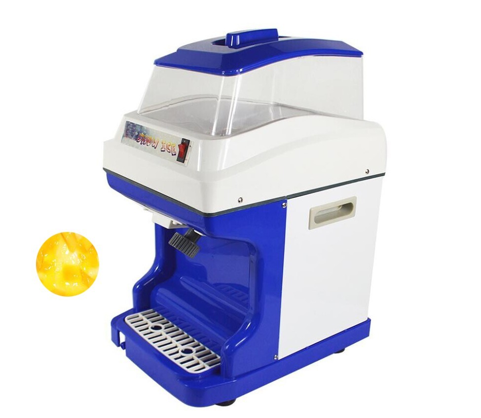 110V Electric Ice Shaver Crusher Fully Automatic Ice Thickness Adjustable