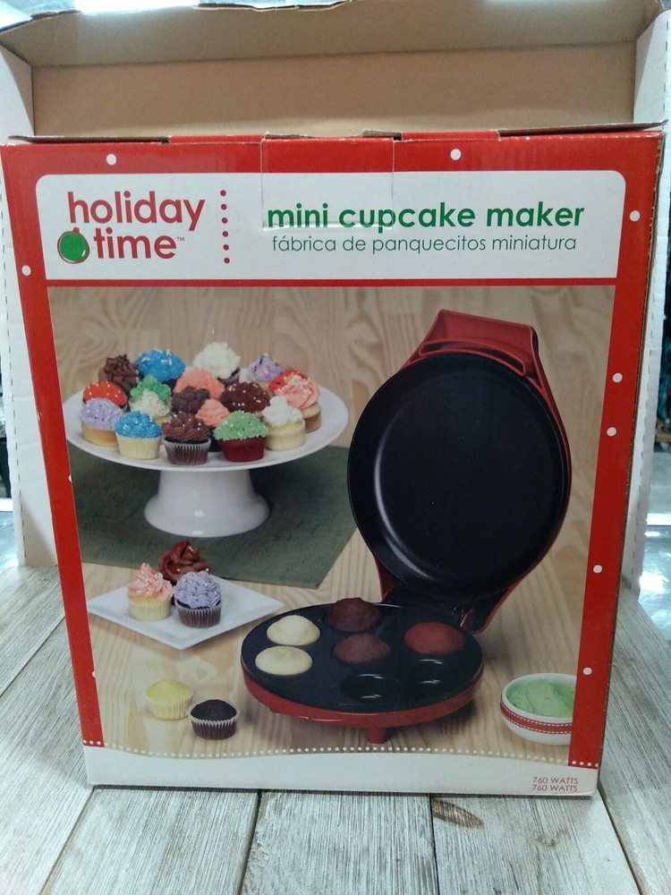 Holiday Time mini cupcake maker New in box.