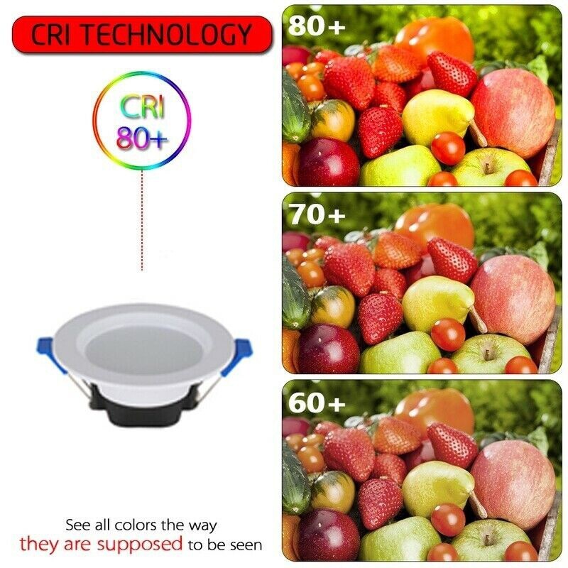 20/60Pack 7W Dimmable Downlight LED Recessed Ceiling Light Panel Spotlight Lamp