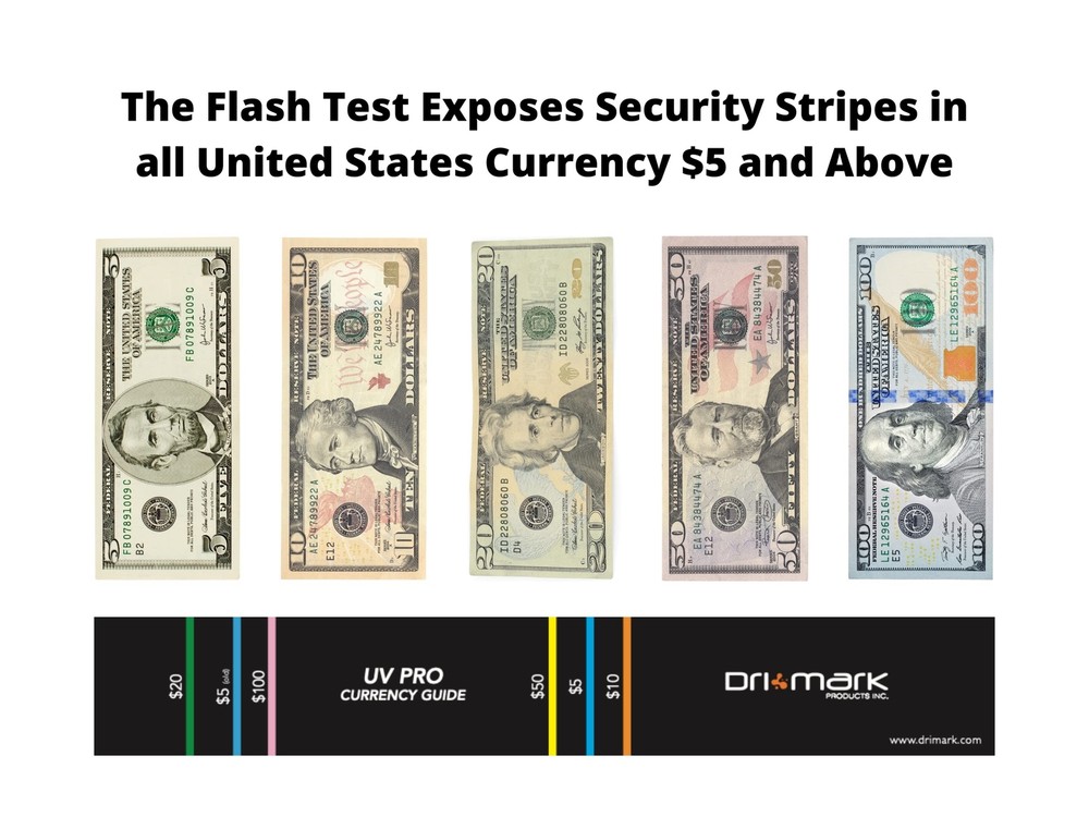 Dri Mark Flash Test Counterfeit Bill Detector, 3 Easy Tests in One Small Devi...