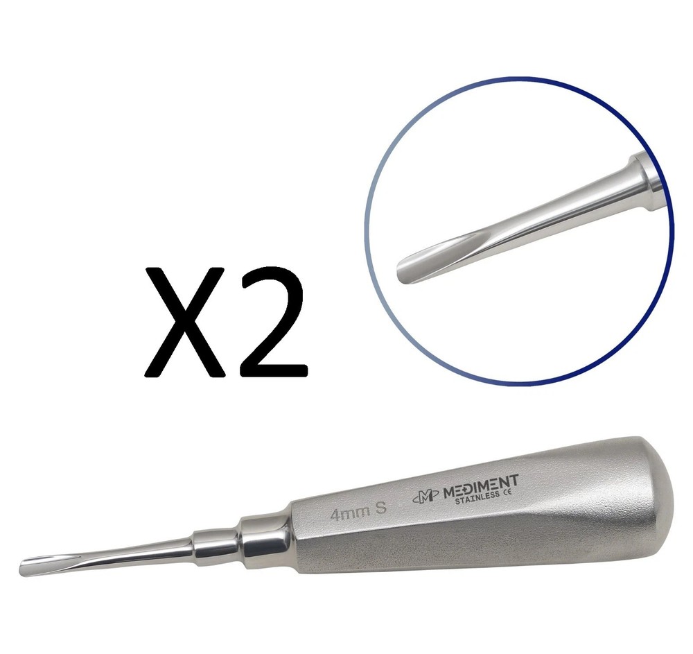 4mm Straight Tip Dental Root Tooth Elevator Pick Stainless