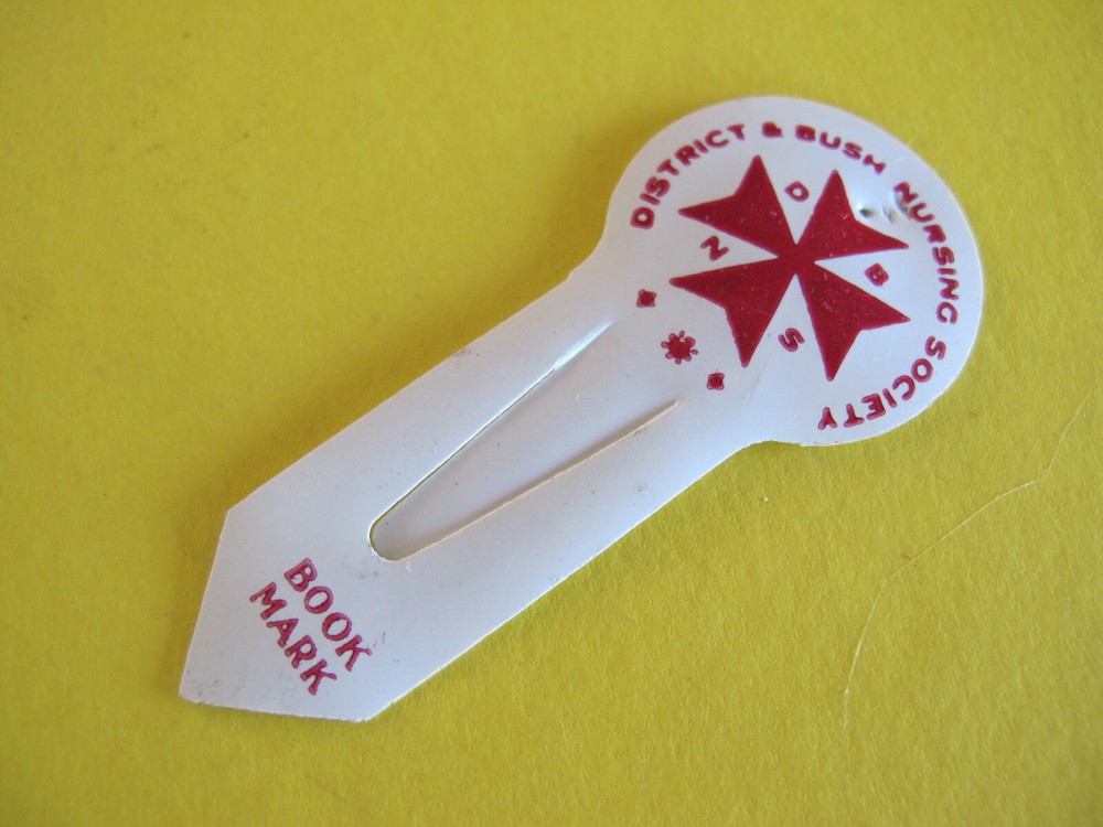 District Bush Nursing Society Bookmark Celluloid/Plastic