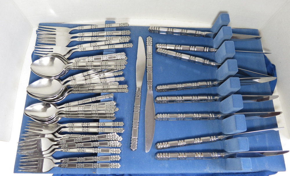 Community Stainless Steel Silverware Flatware Madrid Pattern 52 Piece Total Set