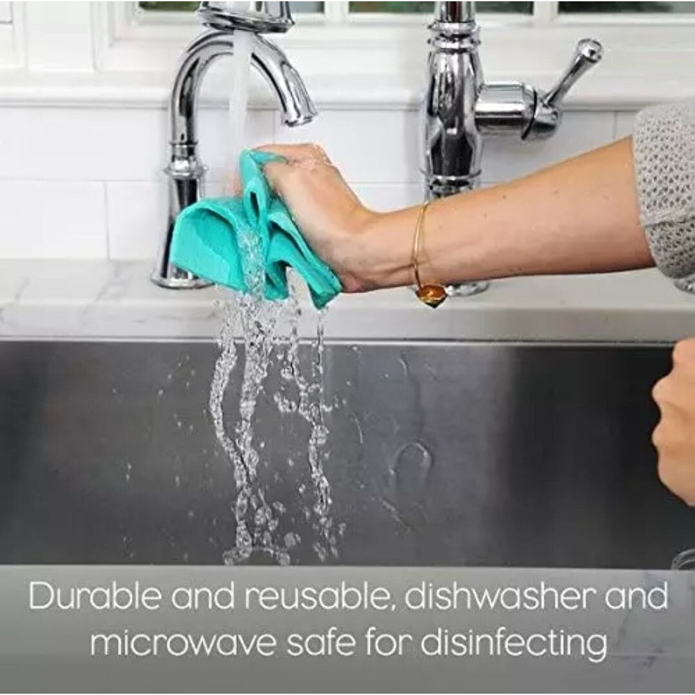 Full Circle Reusable Cellulose Sponge Clothes, 3 Pack