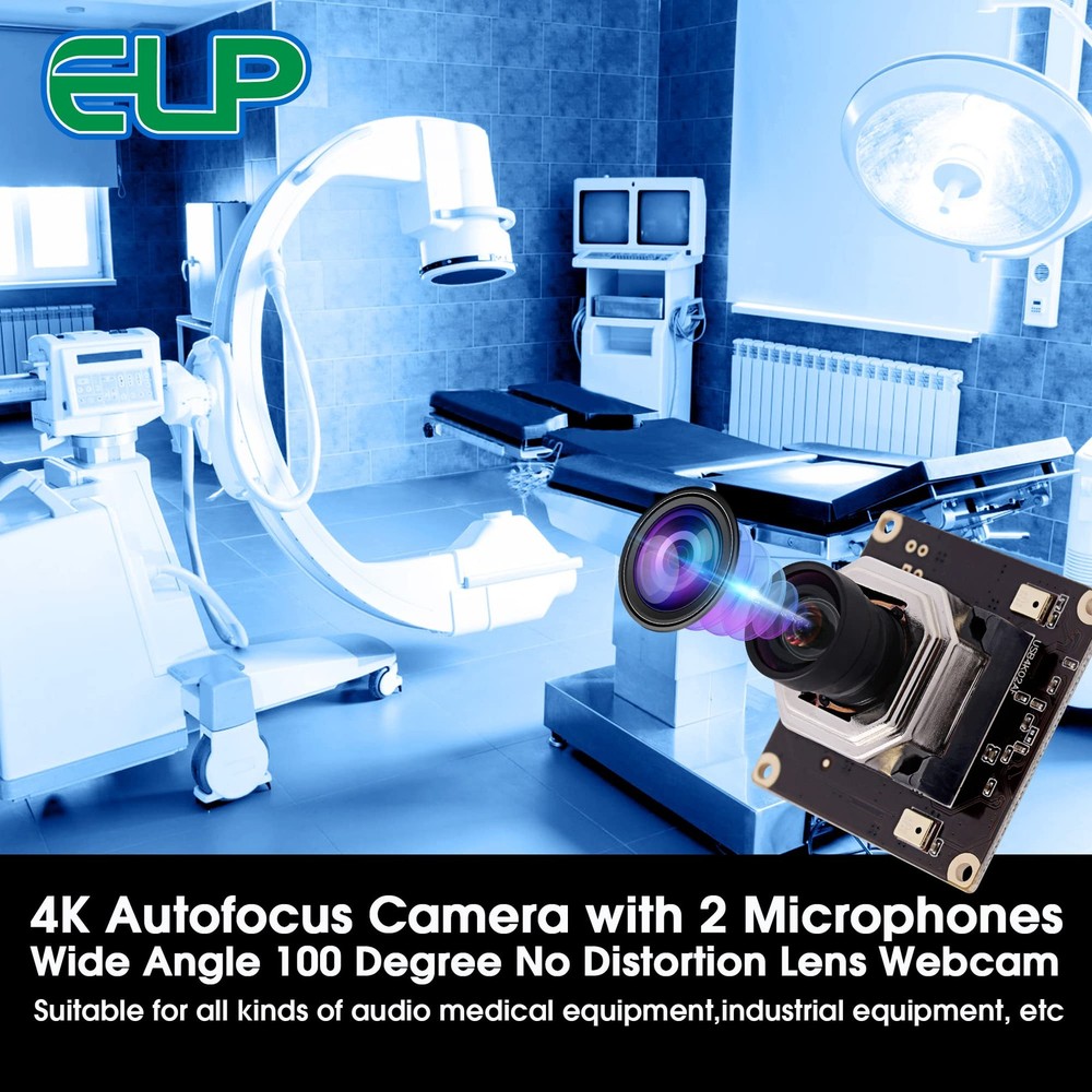 4K USB Module Autofocus w/Microphone Computer Mini USB2.0 Webcam Board 8mp In...