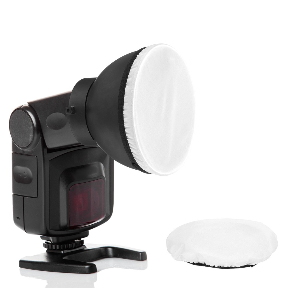 5pcs 6.3" x 6.3" Soft Mini Flash Bounce Diffuser Cap, for Flashlight, White