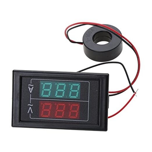 Volts Amp Meter, 500V 100A Digital Voltmeter Ammeter Panel,LED 2in1