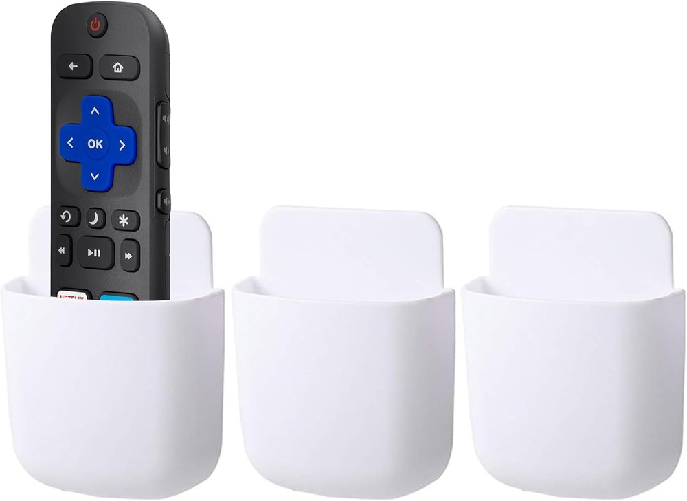 3 Pcs Remote Control Holder Wall Mount Self Adhesive Remote Case Hole-Free Stora