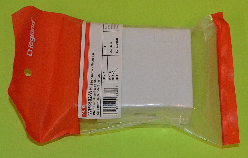 LeGrand Two Port Surface Mount Box, White *New* WP3502-WH