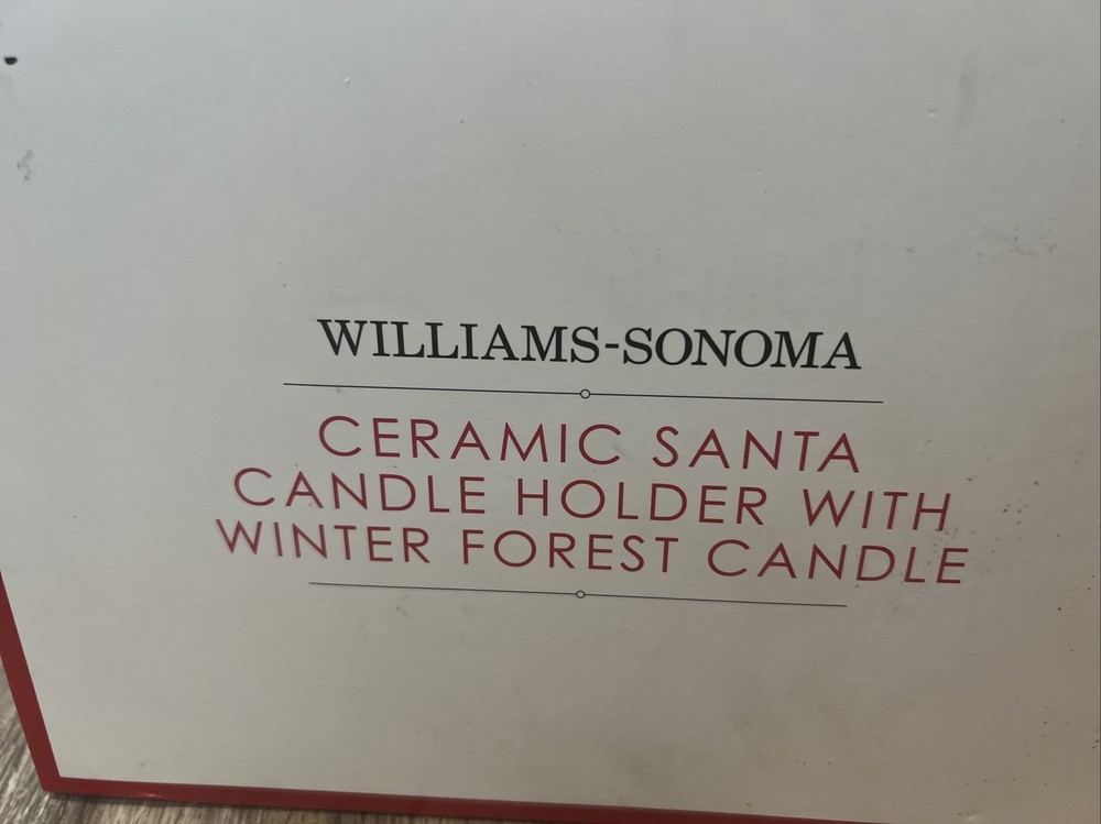 Williams Sonoma Santa Candle Holder