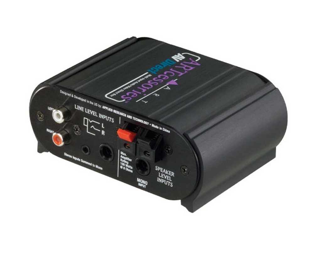ART AV Direct Multi-Input Audio/Video Direct Box RCA, 1/4, Transformer Iso