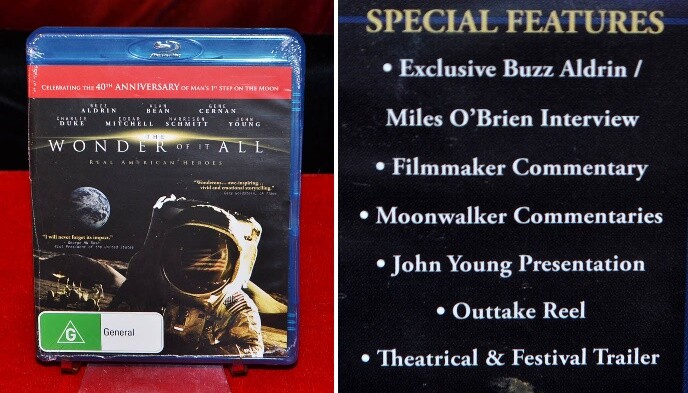 APOLLO 16 Space Flown Beta PATCH, COA, Custom Frame, Astronaut Picture, DVD
