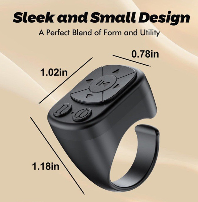 Tiktok Scrolling Ring Remote Control Suitable for Iphone, iPad, Pink , 2 Pack