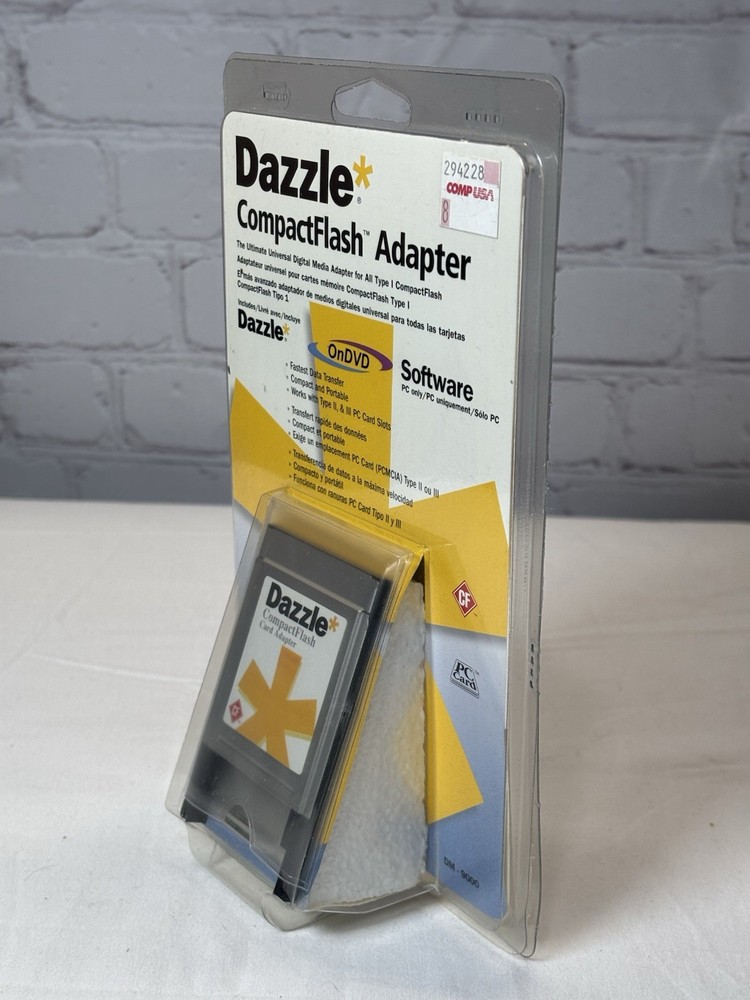 Dazzle CompactFlash Reader/Writer Digital Media Reader Software DM-8000 NEW
